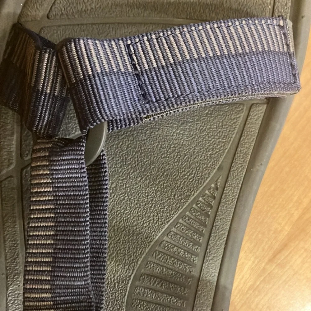 Blue gray Teva water sandals